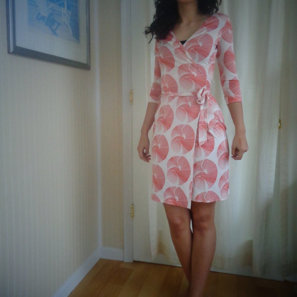 Diane Von Furstenburg RARE Silk Wrap Dress Sundial